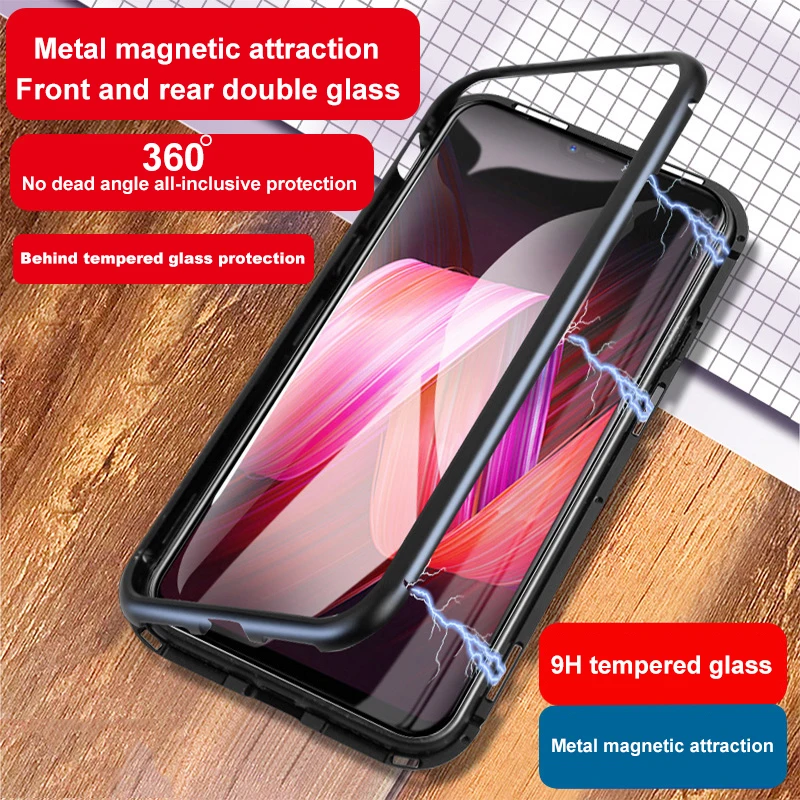 Магнитный чехол для Huawei Honor P30 mate 20X 20 10 P20 lite pro V20 V10 металлический с магнитной