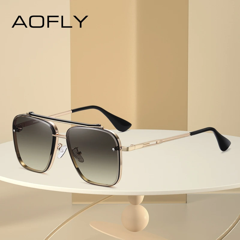 Conventie vis Intact Aofly Randloze Zonnebril Voor Mannen Luxe Designer Mode Vrouwelijke  Vierkante Anti Glare Driving Zonnebril Mannelijke Zonnebril Heren UV400| Zonnebrillen| - AliExpress