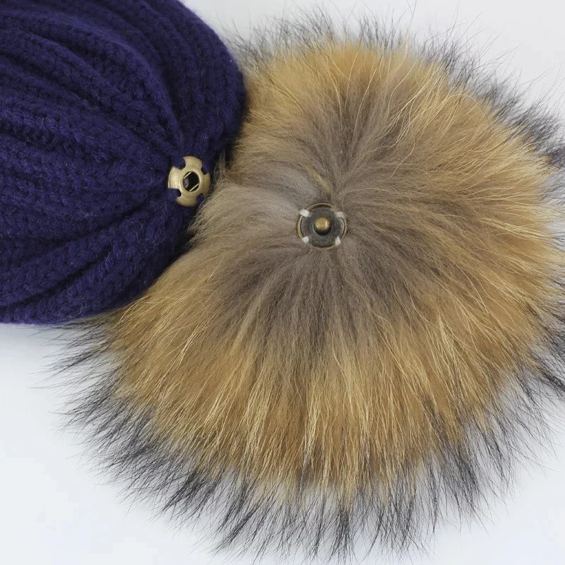 Fluffy Ball Accessories 2pcs Fluffy Faux Fur 12cm Ball for Baby Girl