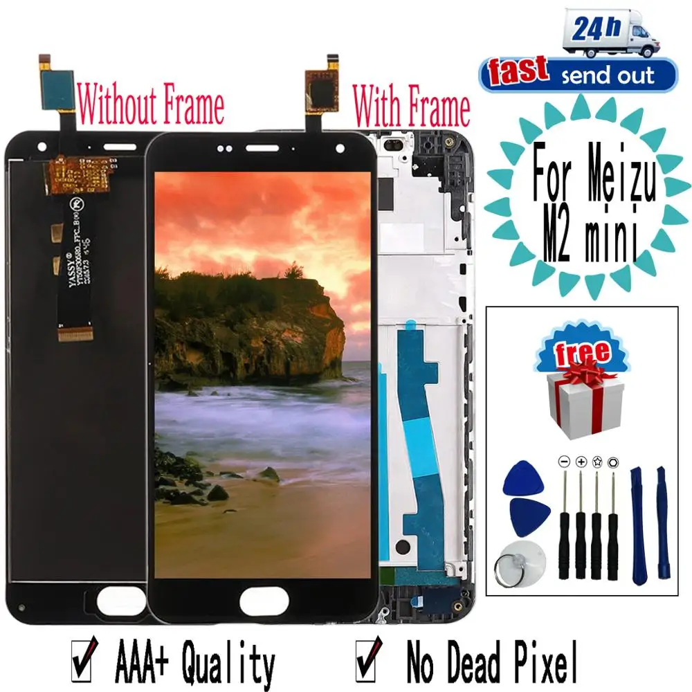 

5.2" M2 LCD For MEIZU M2 Mini LCD Display Touch Screen Digitizer Assembly Replacement with Frame For Meizu M2Mini