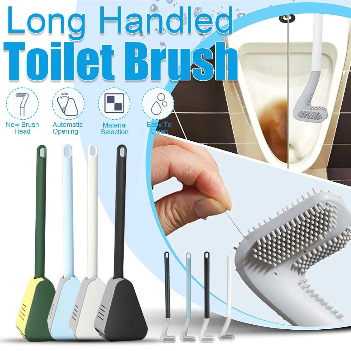 Silicone Toilet Brush Golf Long Handled Brushes And Bathroom 特価キャンペーン