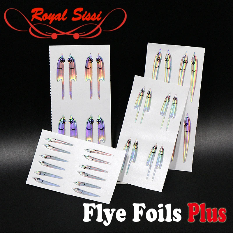 Royal Sissi16pairs set fly tying upgrade fleye foils baitfish lure