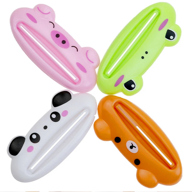 1Pc Creative Animal Toothpaste Dispenser Tooth Paste Tube Squeezer Toothpaste Rolling Holder For Home Bathroom 4Animals