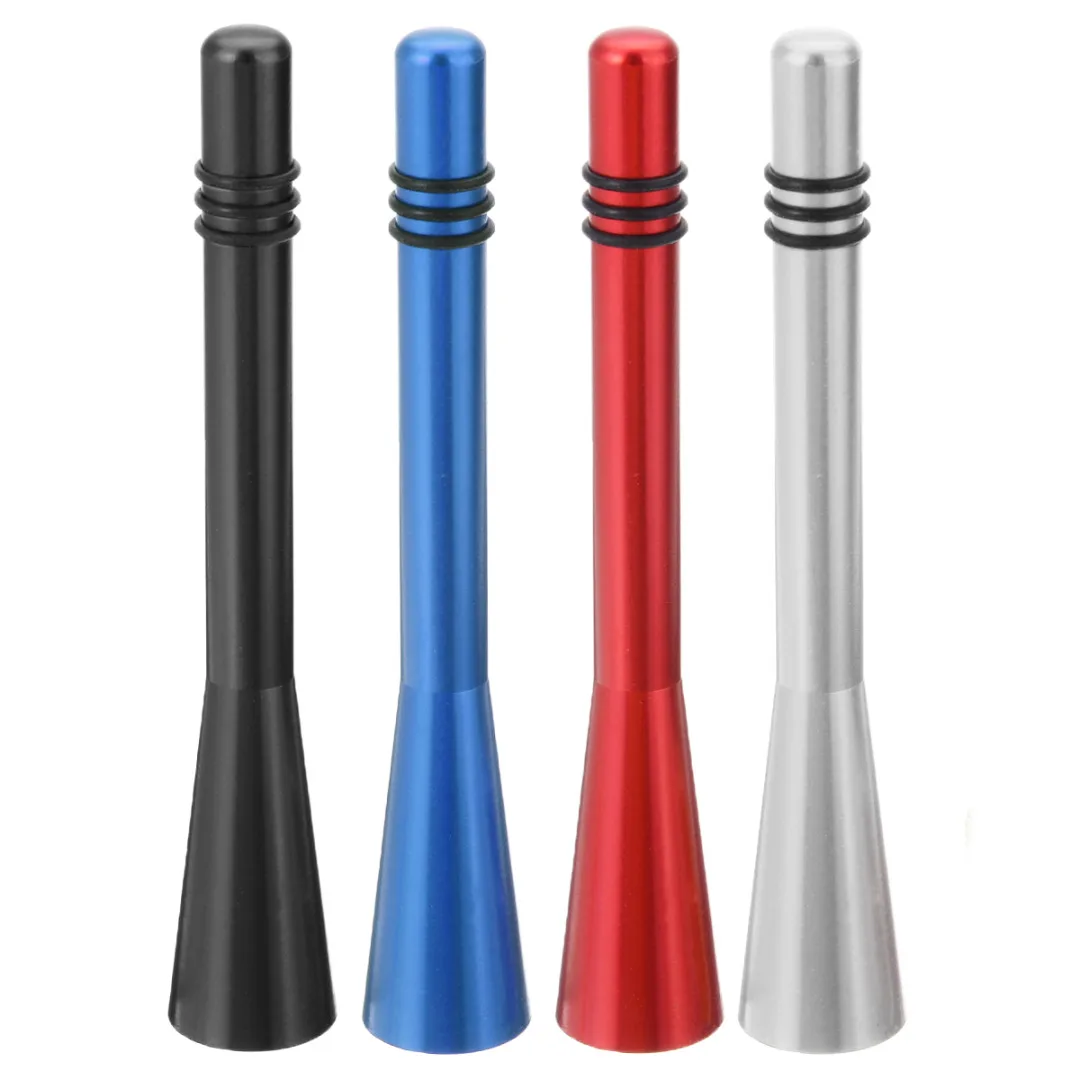 Mayitr 1pc 8cm Universal Car Short Stubby AM/FM Radio Radio Antenna Aerial + 2 Types Screw Bolts