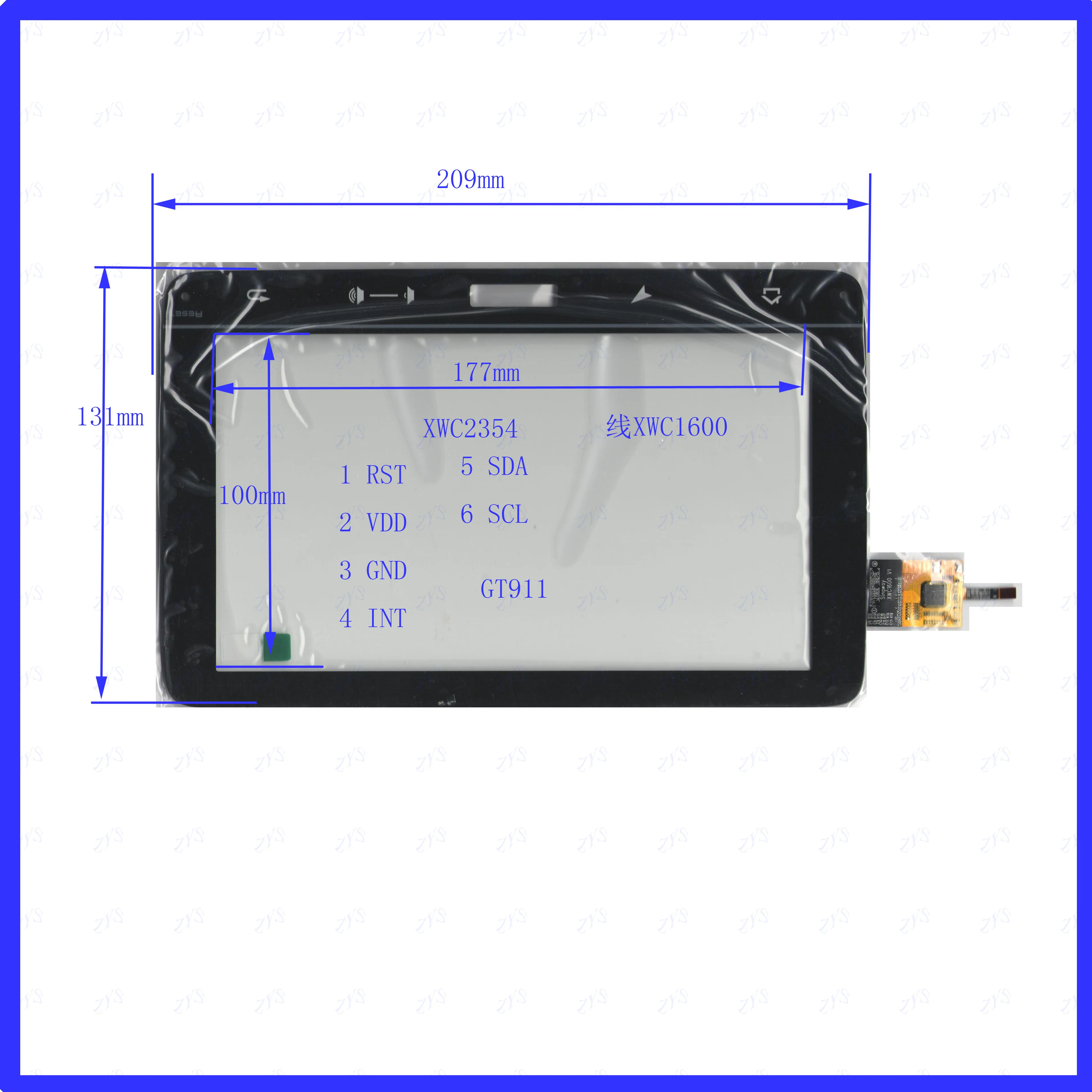 Новинка 2354 сенсорная панель ZhiYuSun XWC1600 XWC GT911 209 мм х 131 с наложением GPS DVD разрешение