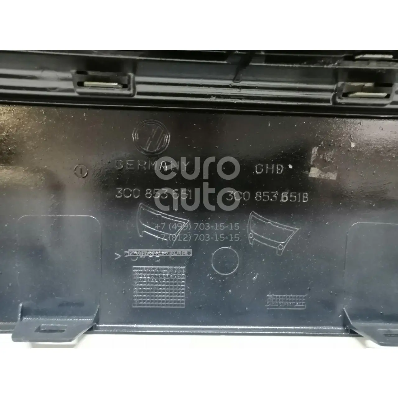 Решетка радиатора, состояние – Б/У,, для VW Passat [B6] 3C0853651ADPWF С ХРОМОМ БЕЗ ОТВЕРСТИЯ ПОД ПАРКТРОНИК 3C0853651ADPWF