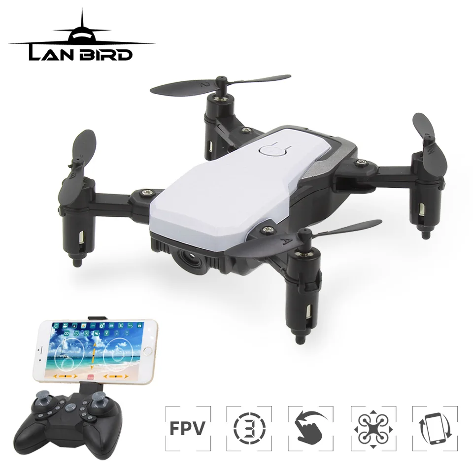 Lanbird мини Радиоуправляемый Дрон с камерой FPV Wifi Пульт дистанционного управления