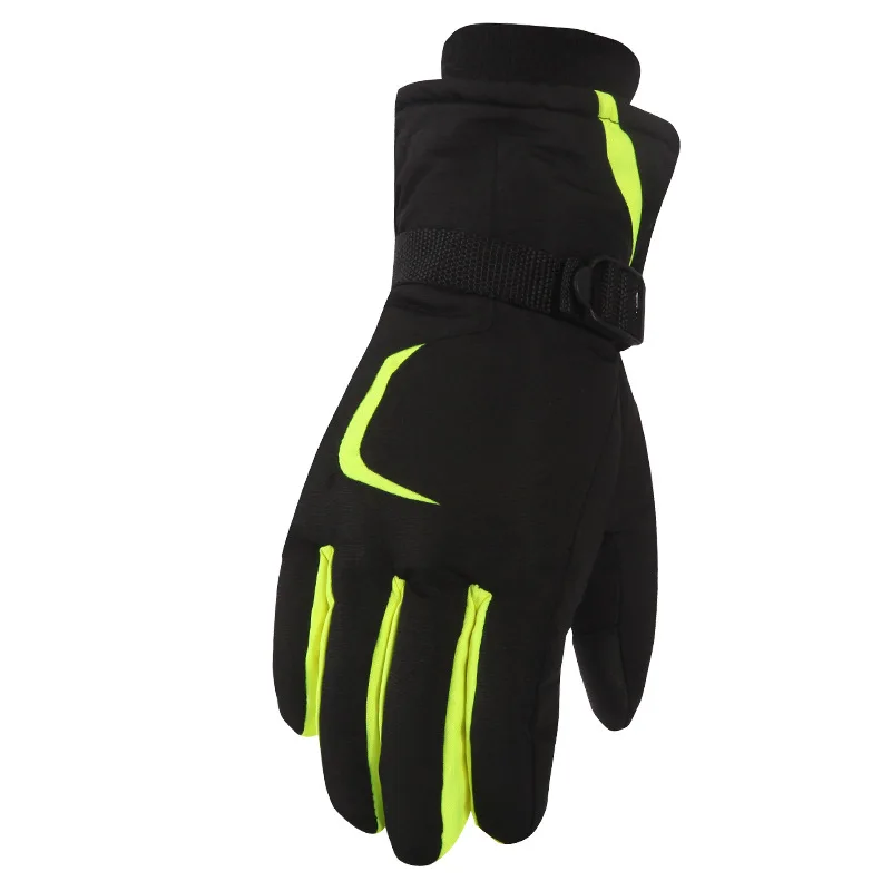 Heated Ski Gloves Waterproof Men Women Heating Glove Touch Screen Winter Windproof Snow Thicken Skiing Glove Leather Board