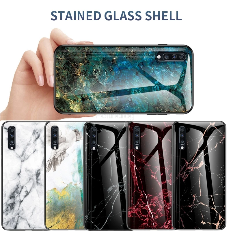 Роскошный чехол для телефона с изумрудами закаленным стеклом и мрамором Huawei Honor 9X
