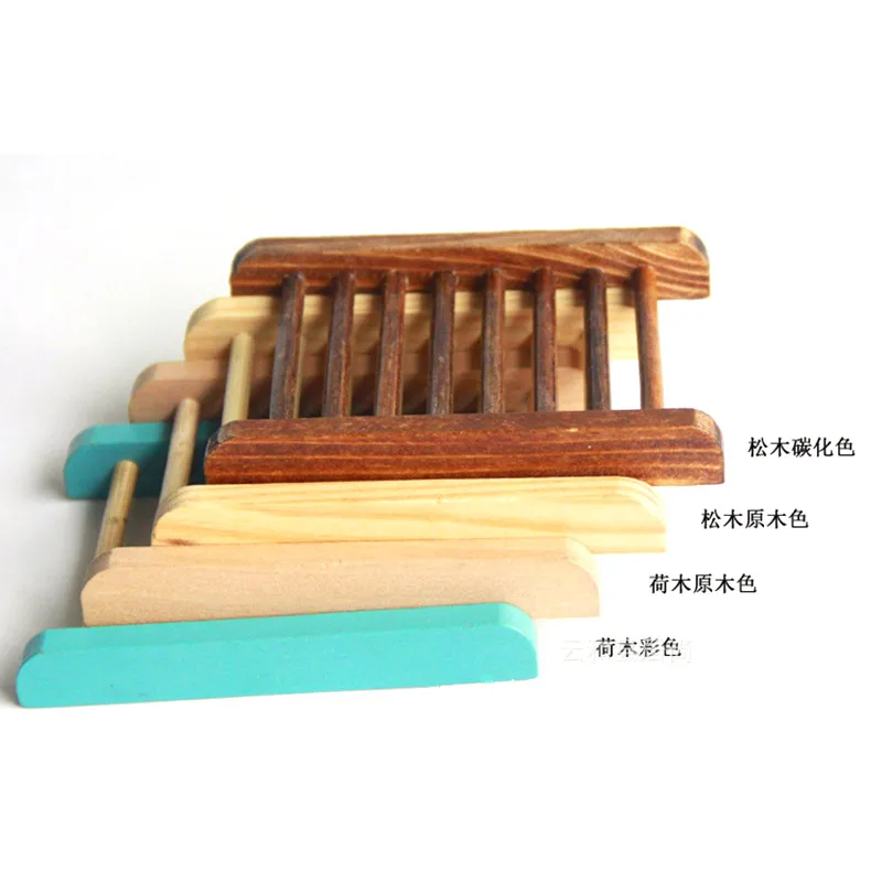 Pine Carbonization 8 Держатель для мыла натуральное деревянное мыло поднос держатель для хранения посуды для ванной душевая пластина для дома ванной комнаты мытье горячего мыла держатель для хранения Органайзер - Color: Pine Carbonization 8