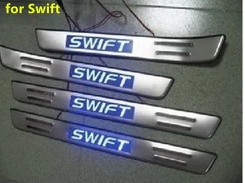 

Car accessories Stainless Steel LED Scuff Door Sill Door Sill pedal bienvenidos for 2005-2016 Suzuki Swift Car styling fast
