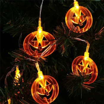 

1.5M LED Round Pumpkin Shape String Lights Halloween Festival String Light for Halloween Party Home Decor 0809#