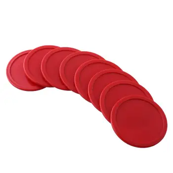 

8Pcs 63.0mm Red Air Hockey Children Table Mini Felt Pusher Mallet Goalies