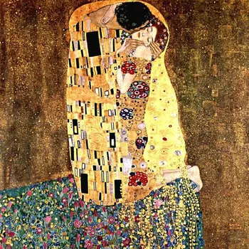 

Full Square Diamond 5D Diy Diamond Painting Gustav Klimt The Kiss Embroidery Cross Stitch Rhinestone Painting Decor Gift