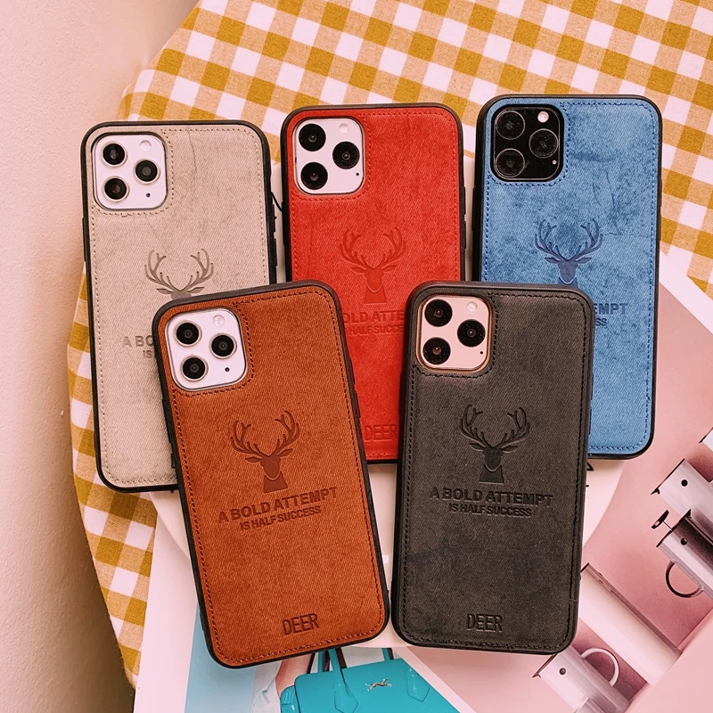 Мягкий Силиконовый ТПУ чехол с 3D рисунком оленя для iPhone SE 2020 6 6s 7 8 Plus X XS 11 Pro Max