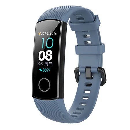 Силиконовый браслет для huawei honor Band 4 стандартной версии спортивный автоматизированный браслет группа honor Band 5 Correa - Цвет: Rockblue