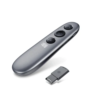 

H100 Wireless Digital Laser Presenter Spotlight 2.4GHz with Air Mouse Remote ,TF Card PPT Pointer Presenter for Meeting