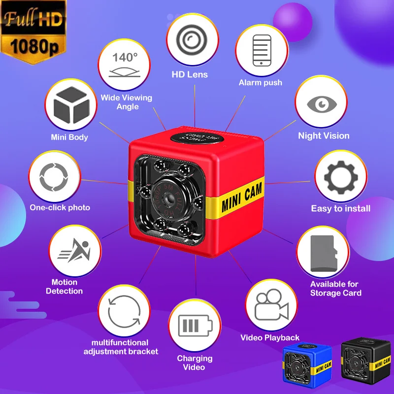 

FX01 Full HD 1080p Small Secret Micro Video Mini Camera Cam Microcamera Minicamera Night Vision With Motion Sensor Tiny Body DV