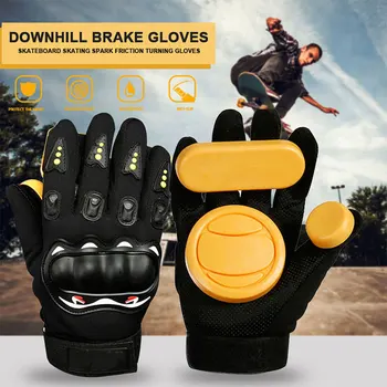 

Black Armguard Downhill Longboard Skateboard Gloves Thicker Slider Protector Skateboard Gloves Professional Palm Sports