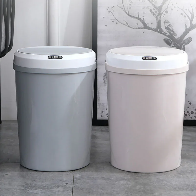 Smart Trash Can 12L Automatic Sensor Garbage Bin Intelligent Induction Home Kitchen Living Room Bedroom | Дом и сад