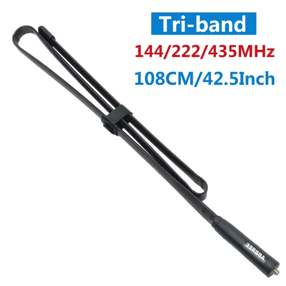 ABBREE Tri-band 144/222/435 МГц Тактический антенна для Baofeng BF-R3 UV-82T UV-5RX3 UV-82X3, BTECH UV-5X3 ветчина