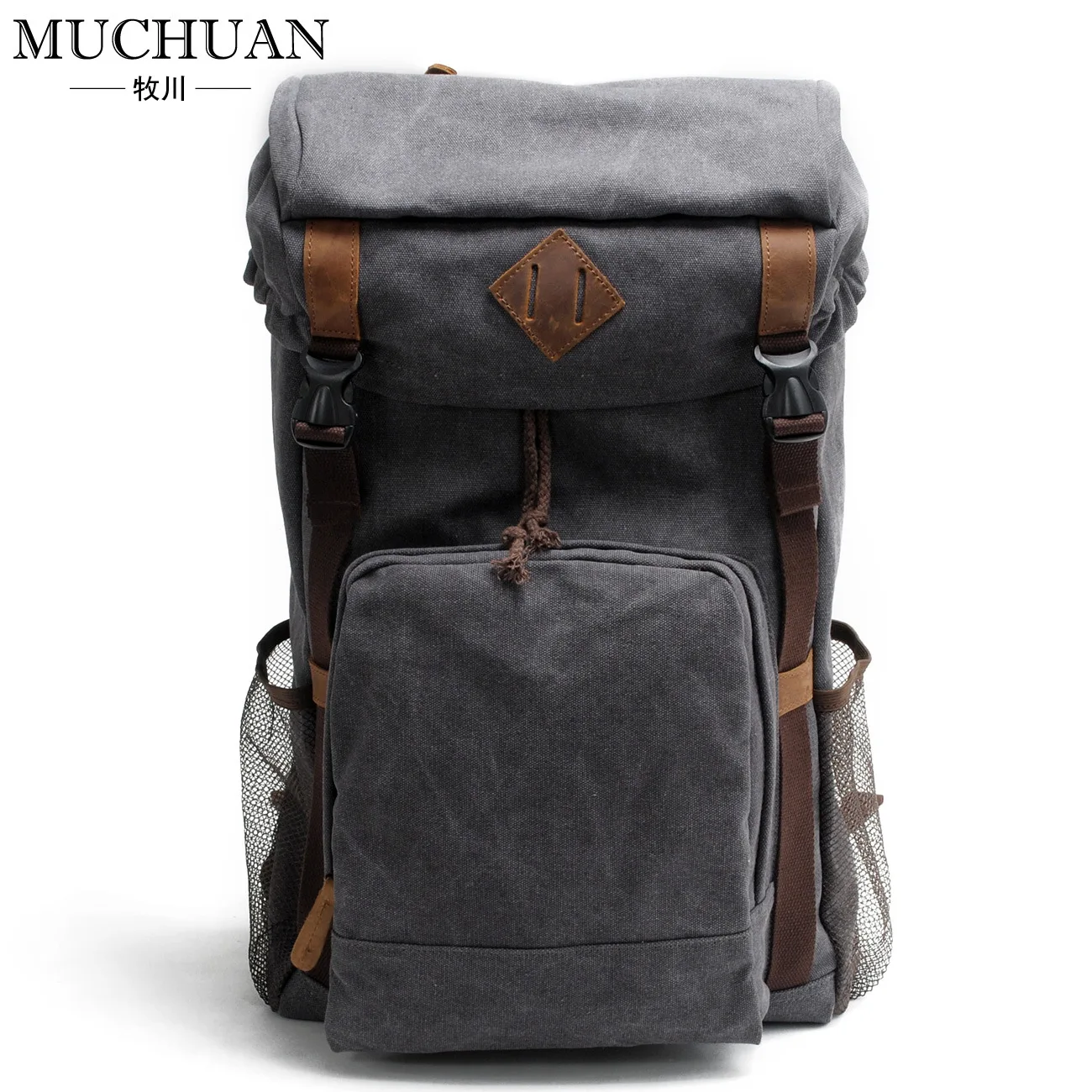 

Muchuan Vintage Europe And America College Style Backpack Canvas Bag School Bag Men's Bag Large Capacity Travel Bag Backpack