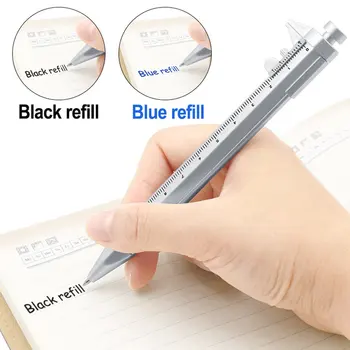 

Hot Sale Multifunction 0.5mm Gel Ink Pen Vernier Caliper Roller Ball Pen Stationery Ball-Point 2 colors Drop shipping