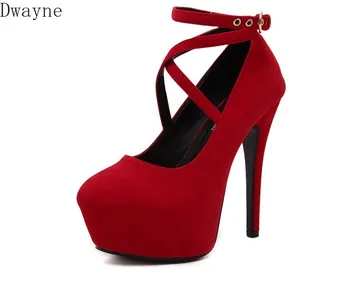 

2019 new stage catwalk super high heel thick with straps sandals hate high shoes single sexy night stiletto heels