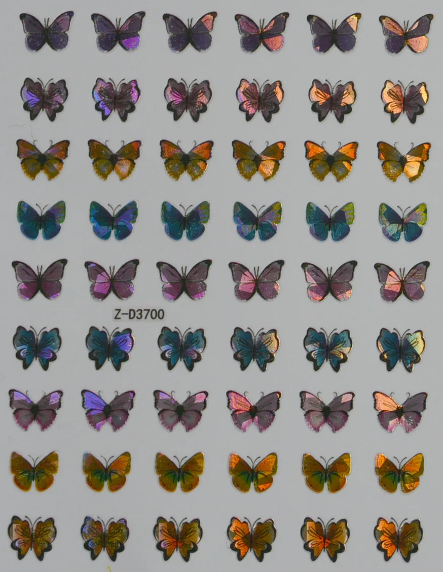 

2020 New Laser Nail Butterfly Nail Sticker Hipster Nail Decal Nail Sticker nail decoration nail art nail accesoires