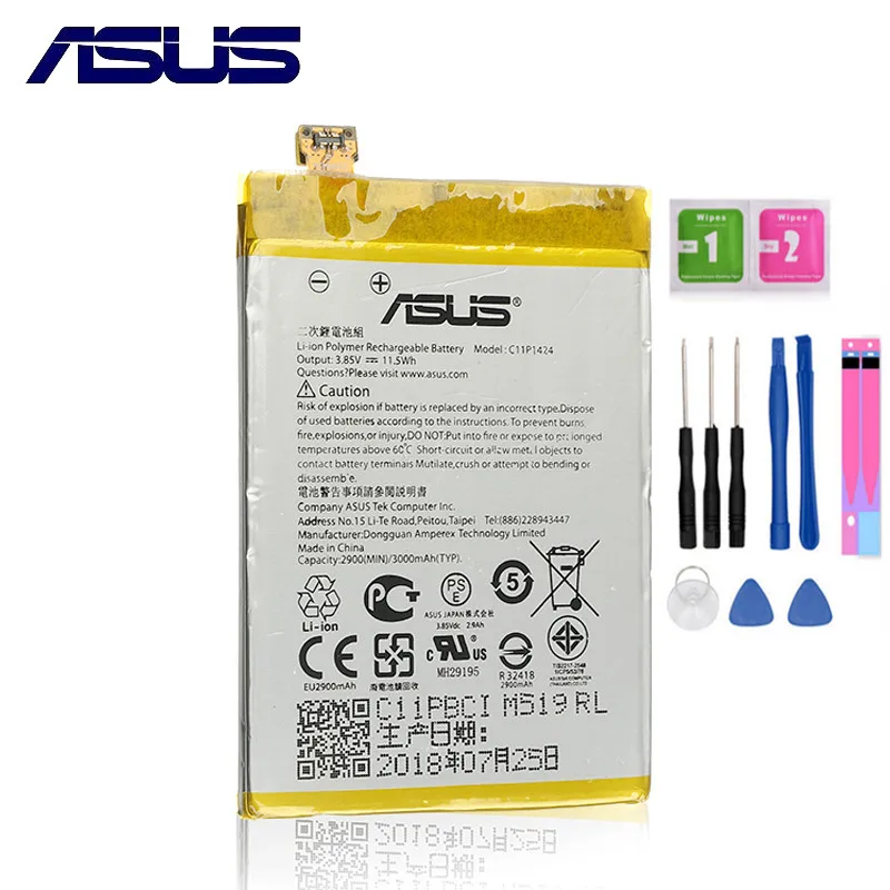 Оригинальный аккумулятор C11P1424 для Asus ZenFone 2 Z008D ZE551ML ZE550ML Z00AD ZenFone2 5 дюйма 3000