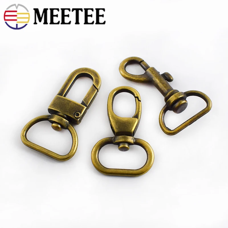 Meetee 4/10/20 шт. 2 см бронзовые защелки металлические карабинные реснички для омаров