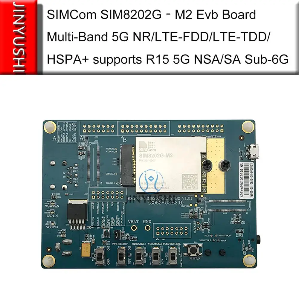SIMCOM SIM8202G‐M2 M.2 SIM8202G evb board Multi-Band 5G NR/LTE-FDD/LTE-TDD/HSPA+ module supports R15 NSA/SA Sub-6G |