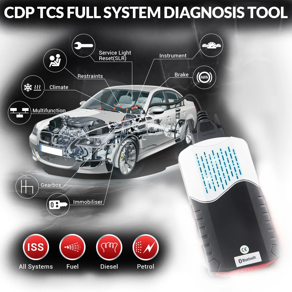

OBD Scanner for delphi ds150e ds 150e 2019 CDP TCS CDP with 2015 R3 2016.00 Keygen Bluetooth obd2 cars trucks Diagnostic Tool