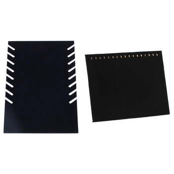 

Black Velvet Necklace Pendant Jewellery Display Stand & Black 17 Hook Necklace Jewelry Tray (17 Hook Necklace Display)