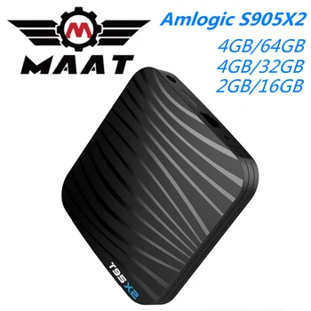 

5PCS/Lot T95X2 Android 8.1 Amlogic S905X2 Smart 4K TV Box Quad Core 4GB Ram 32GB 64GB Rom 2.4G 5G Wifi BT4.0 H.265 Set Top Box