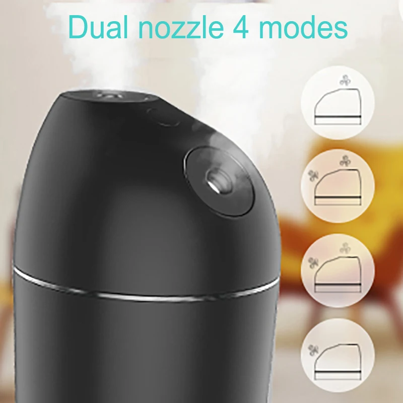 URHARBOR 500ml Humidifier Essential Oil Diffuser Ultrasonic Mist Maker car air freshener home improvement USB Charge 2 Nozzles