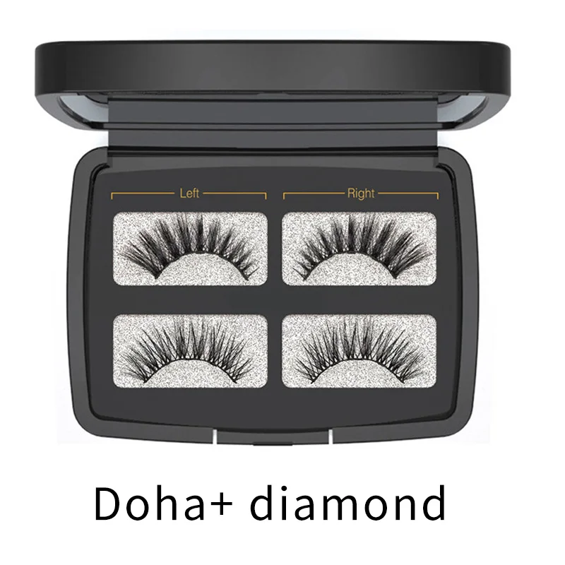 Магнитные накладные ресницы подводка для глаз жидкий гель подводка для глаз набор водонепроницаемый длительный макияж набор - Цвет: Doha Diamond
