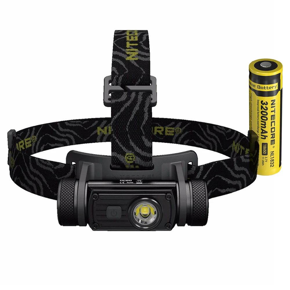 NITECORE HC60 налобный светильник CREE XM-L2 U2 светодиодный Макс. 1000 люмен световой луч 117 м зарядка через usb налобный фонарь для спорта на открытом воздухе головной светильник - Испускаемый цвет: HC60 NL1832