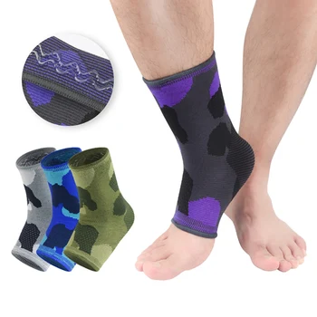 Anti-verstuiking Knit Compressie Voet Beschermhoes Sport Hak Cover Socks1pc Running Basketbal Enkel Ondersteuning Ademend