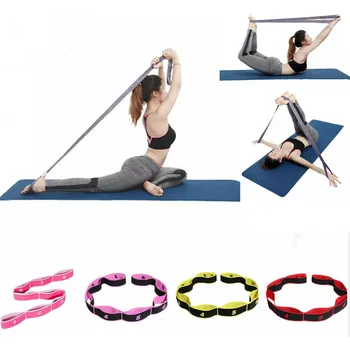 

New Yoga Belts Yoga Gym Elastic Opening Back Shoulder Foot Stretch Resistance Belt Ballet Band Number Print Fitness Sport Use