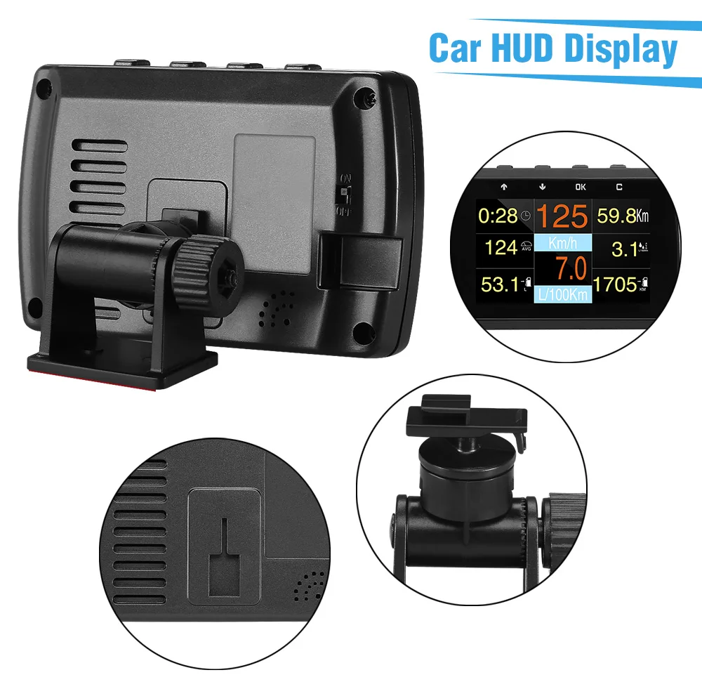 Cheap HUD Head Up Display A501C OBD2 On board Computer For Car Fuel Consumption Temperature Meter Speedometer OBD 2 HUD Display