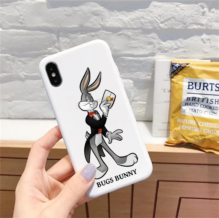 Bugs Bunny TweetyBird Даффи Дак Looney Tunes чехол для iPhone 6 7 6plus X XR XSMAX 11 роскошный цветной Мягкий силиконовый чехол для телефона