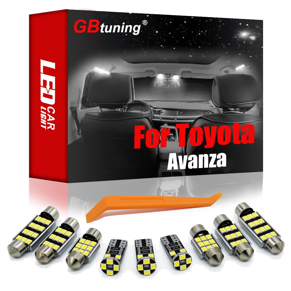GBtuning Canbus 10 шт для Toyota Avanza (2011 2012-2019 2020) Автомобильная светодиодная купольная