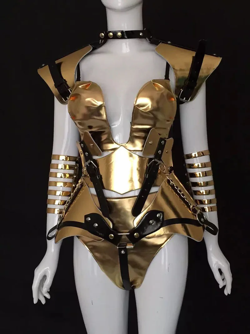 Космические технологии Золотое серебряное зеркало Future Warrior танцевальная команда певица шоу костюм косплей костюмы для вечеринки подиум модель ткань