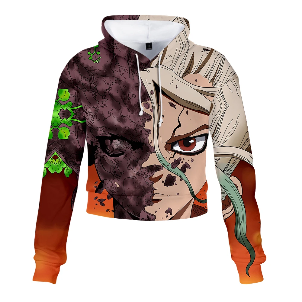 Dr. stone Новинка, сексуальная толстовка, Женская толстовка, одежда с капюшоном, Harajuku, толстовки с принтом, уличная одежда, свитшоты больших размеров, повседневные