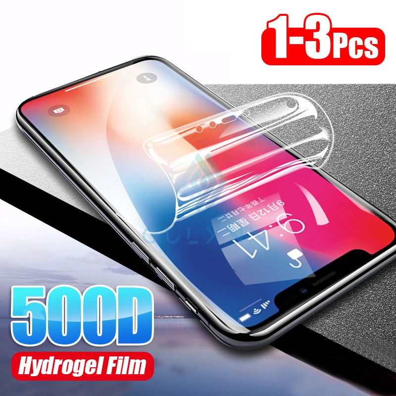 1-3 Pcs Screen Protector Hydrogel Film For iphone 12 7 6 6s 8 Plus Soft Protective X XR XS Max 11 Pro max Cover | Мобильные телефоны