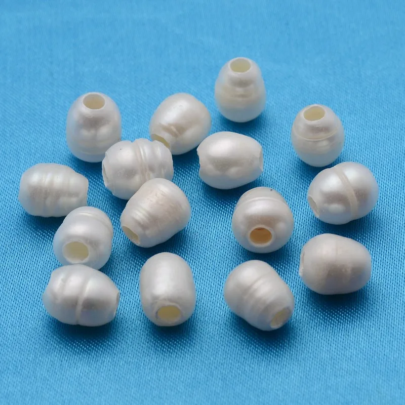

Grade B Natural Freshwater Pearl Beads, Nice for Mother's Day Earring Making, Oval, Natural Color, WhiteSize: about 8~9mm wide