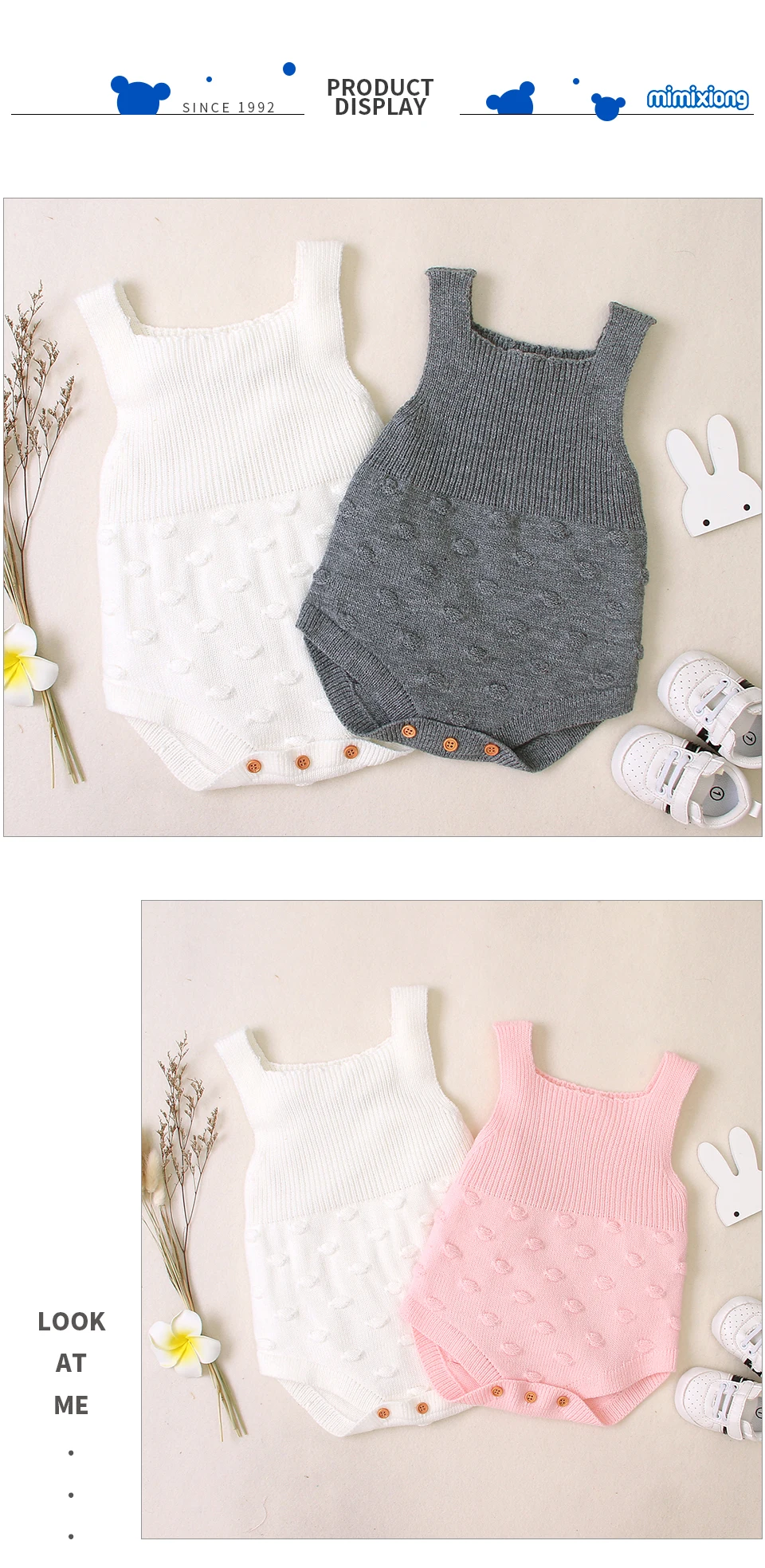 Осенний боди для новорожденных Bebes комбинезоны одежда модные однотонные трикотажные костюмы для маленьких девочек Детский свитер
