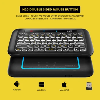 

Wireless Air Mouse Mini Keyboard Backlight Touchpad 2.4G Wireless IR Remote Control for Smart TV Android Box PC