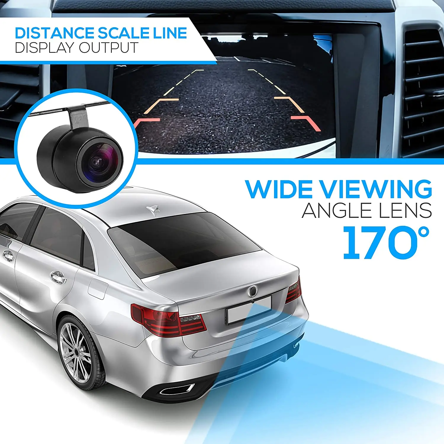 Car Rear View Camera 4 LED Night Vision Reversing Auto Parking Monitor CCD Waterproof 170 Degree HD Video